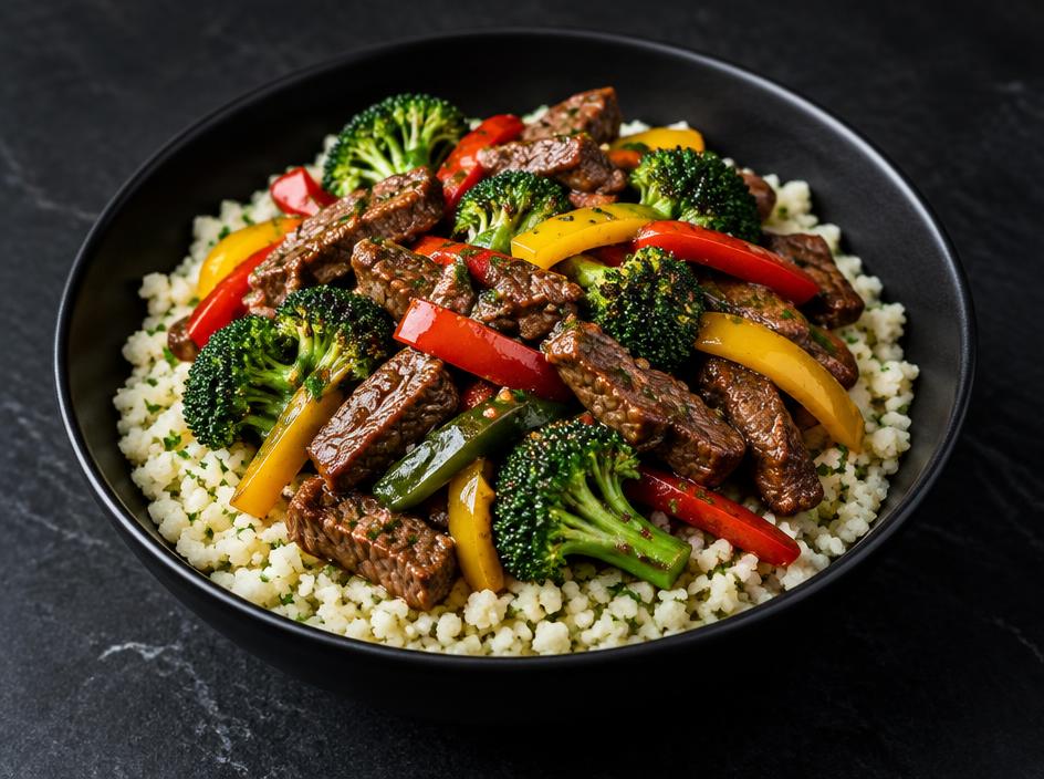 Beef Stir-Fry with Cauliflower Rice